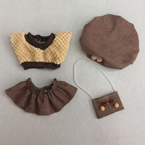 Cute Doll Lovely Clothes With Cartoon Headband Accessories Princess Dress Fashion Dresses Skirt Dolls Bag Dolls Clothes