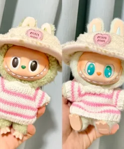17cm Labubu I II Idol Dolls Cute Mini Plush Doll'S Clothes Korea Kpop Exo Idol Dolls Overalls Clothing DIY Accessories Gifts