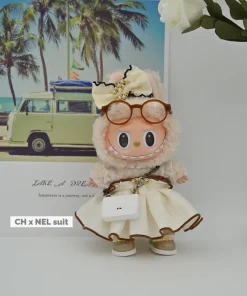 Labubu Haute Couture Doll Suit -17cm Gen1/Gen2/Gen3 Compatible Designer Outfit Handmade Embroidered Clothes with Cute Dress
