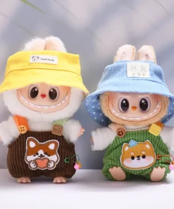 First And Second Generation Pendant Labubu Animal Pattern Strap Pants Set Sitting Labubu Dress Up Baby Clothes Holiday Gifts