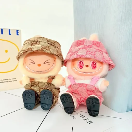 Anime Labubu Doll Clothes Fashion Overalls Labubu Idol V1 V2 Dolls Clothing Accessories 15/17cm Plush Doll Universal