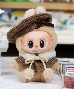 Labubu Clothes Outfit Accessories For Korea Kpop Exo 17cm Labubu V2 V1 Plush Idol Doll'S Clothing Golden Pink Doll Accessories