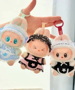 17cm Labubu I II Idol Dolls Clothes Cute Star Maid Skirt Suit Accessories Korea Kpop Exo Clothing Plush Doll'S Clothes