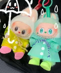 Summer Dopamine Raincoat Doll Clothes for 17 cm labubu 3.0 v1/v2/v3 clothes for Ropa labubu Outfit Fashionable Accessories