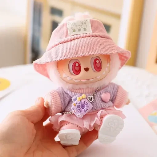 Labubu Outfit: Sweater & JK Dress Set - Trendy & Cute Labubu Ropa for 17cm Vinyl Dolls, Ideal for Any Season