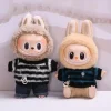 17cm Mini Plush Doll'S Clothes Outfit Accessories For Korea Kpop Exo Labubu Idol V1 V2 Striped Knitted Jeans Set Clothing Gift