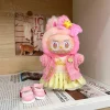 For 15/17cm Ropa Labubu Doll Clothes Outfit Solid candy color Denim overalls Dolls Accessories 3