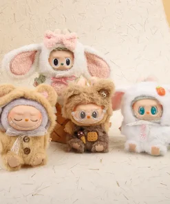 Only The Labubu Doll Clothes Are Cute Plush Fashionable Accessories Big-Eared Rabbit Bear Cute Pet Overalls Cute Adorable Set