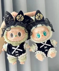 Cute Mini Plush Doll'S Clothes 17cm Labubu I II Idol Dolls Korea Kpop Exo Idol Dolls Overalls Clothing DIY Accessories Gifts