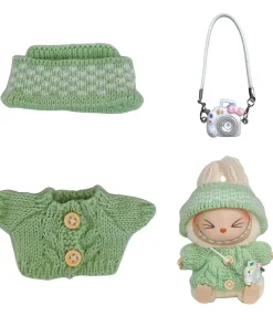 Labubu I II Dolls Cute Clothing 4 Colors Mesh Sweater and Hat Set Accessories Clothing Plush Doll Clothing