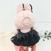 Labubu Doll Fashion Set Kawaii White Shirt Hat Necklace Animal Lattice Overalls Doll Clothes Accessory Gift For 17cm Doll 3