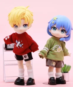 New Ob11 Doll leisure Oullover Shorts Set Doll Cute Clothes 4 color For Ymy, Penny, Obitsu11, Molly, Nendoroids P9 1/12 Bjd Doll