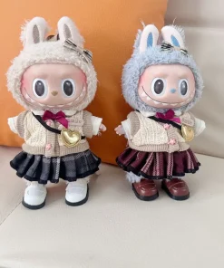 For 17cm Labubu Idol V1 V2 Fashion Mini Doll Clothes Outfit Accessories Stylish Outfit Clothes Sports Leisure Suit Clothing Gift