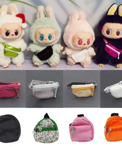Doll Bag for Labubu Macaron Barbies Blythes and 20cm Plush Doll & 1/6 BJD Canvas Backpack Labubu Ropa
