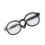 black glasses