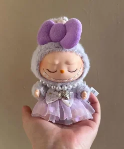 17cm Mini Doll'S Clothes Outfit Accessories For Korea Kpop Exo Labubu Idol Love through yarn bow princess dress Clothing Gift
