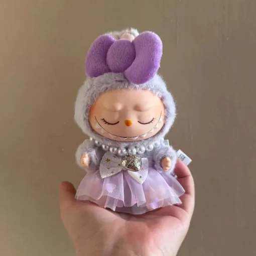 17cm Mini Doll'S Clothes Outfit Accessories For Korea Kpop Exo Labubu Idol Love through yarn bow princess dress Clothing Gift