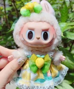 15cm Labubu Idol Dolls Clothes Cute Lemon Princess Dress Accessories Korea Kpop Exo Clothing Summer Skirt Plush Doll'S Clothes