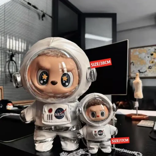 Labubu Astronaut Doll Clothes Macaron Hanging Toy Vinyl Figure Replacement Outfit 17cm V1 V2 V3 Dolls Bag And Dolls Clothes