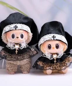 Doll Clothes For 15-17cm V1 V2 V3 Labubu Plush Idol Doll Nun Uniform Headscarf Shawl 2PCS/Pack DIY Clothing Decoration Fans Gift