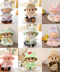 17cm Mini Doll's Clothes For Korea Kpop Exo Labubu V1 V2 Idol Dolls Cute Decoration Macaron Clothing Gift Outfit Accessories