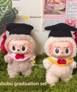 17cm 15cm Labubu clothes graduation dress cute pendant doll set graduation gift