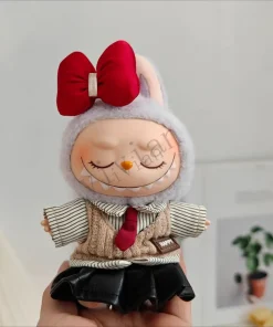 Doll'S Clothes Outfit Accessories For 15-17cm Labubu College style shirt sweet cool style leather skirt Camera shoes Clothing