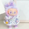Only Clothes 17cm Labubu Clothes Vinyl Doll Pendant Shark Suit Palace Flower Skirt Clothes Replacement 2