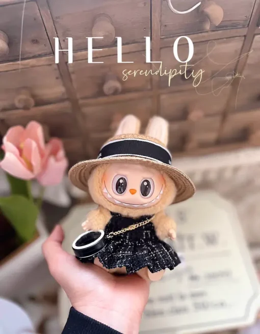 17cm Labubu Doll Clothes Outfit Accessories luxury Cute Mini For Korea Kpop Exo design Labubu Idol Strap skirt Clothing Gift