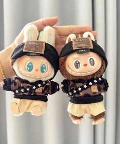 17cm Labubu I II Idol Dolls Clothes Cute Cool Men's Camouflage Suit Accessories for Korea Kpop Exo Clothing
