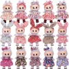 Doll Clothes Dress Cute Floral Print for 15-17cm Labubu Doll Accessories Glasses Idol Star Plush Stuffed Toys,Birthday Present
