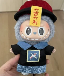 New Labubu Clothes 17cm Pendant Labubu Doll Clothes Cute And Auspicious Zombie Taoist Costume Chinese Style Cute Set