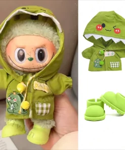 Mini Doll'S Clothes Outfit Accessories For Ropa Labubu Idol doll Raincoat short rain boots rain shoes Clothing Gift