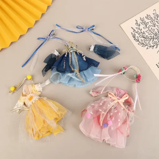 16CM Chinese Style Doll Hanfu Clothing Dress Doll Ancient Costume Gown Dolls Clothes Accessories Dress Up Toys  For Girls