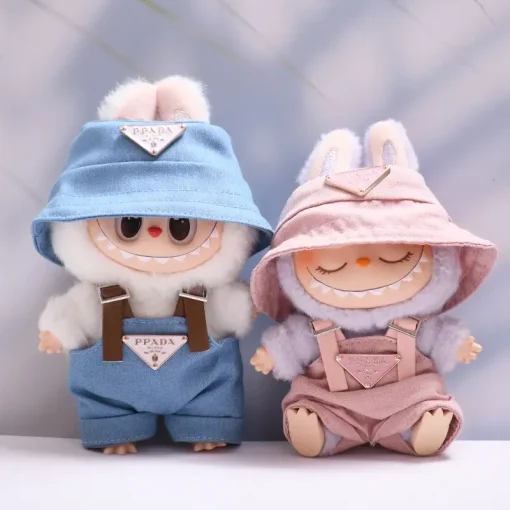For 17cm Labubus Mini Doll Clothes Outfit Hat Bag Clothes Shoes Labubu II Doll Accessories Cultivate Sitting Party Game Toys
