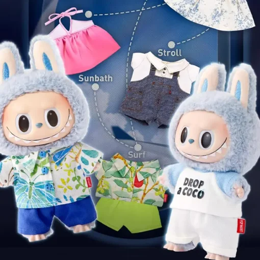 Genuine Labubu Doll Clothing Only Accessory Shirt Dress Pants Set Labubu The Monster Customized Diy Labubu Clothes Set Gifts