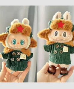 For 17 cm Labubu clothes pendant for Labubu sitting party outfit baby clothes for winter coat set