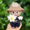 17cm Mini Doll Labubu Outfits Accessories Set Labubu Doll Clothes Fashion Overalls Fisherman Hat Labubu Accessorie Custom